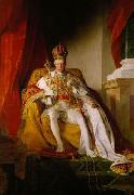 Friedrich von Amerling Emperor Franz I. of Austria wearing the Austrians imperial robes Sweden oil painting artist